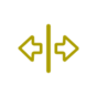 Icon with bidirectional arrows