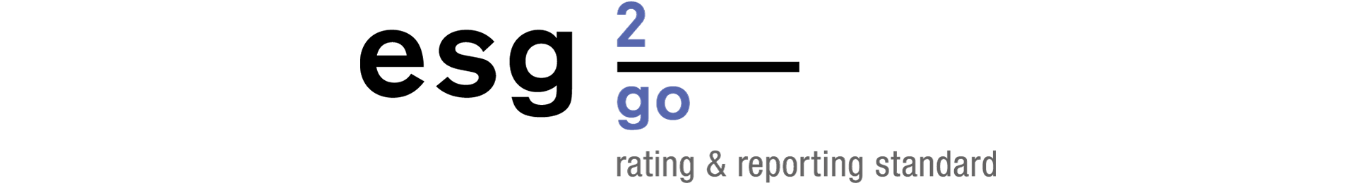 ESG 1 Logo ESG 2 Go, podkreślające standard oceny i raportowania w zakresie kryteriów ESG.